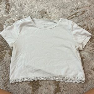 AE studio white crop top - size L - slightly worn, still new